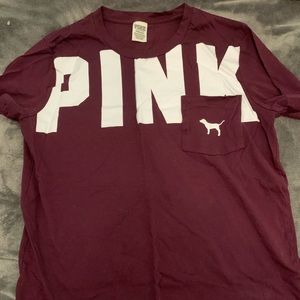 PINK Burgundy T-Shirt